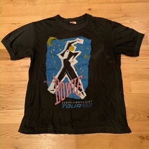 Vintage David Bowie concert shirt.